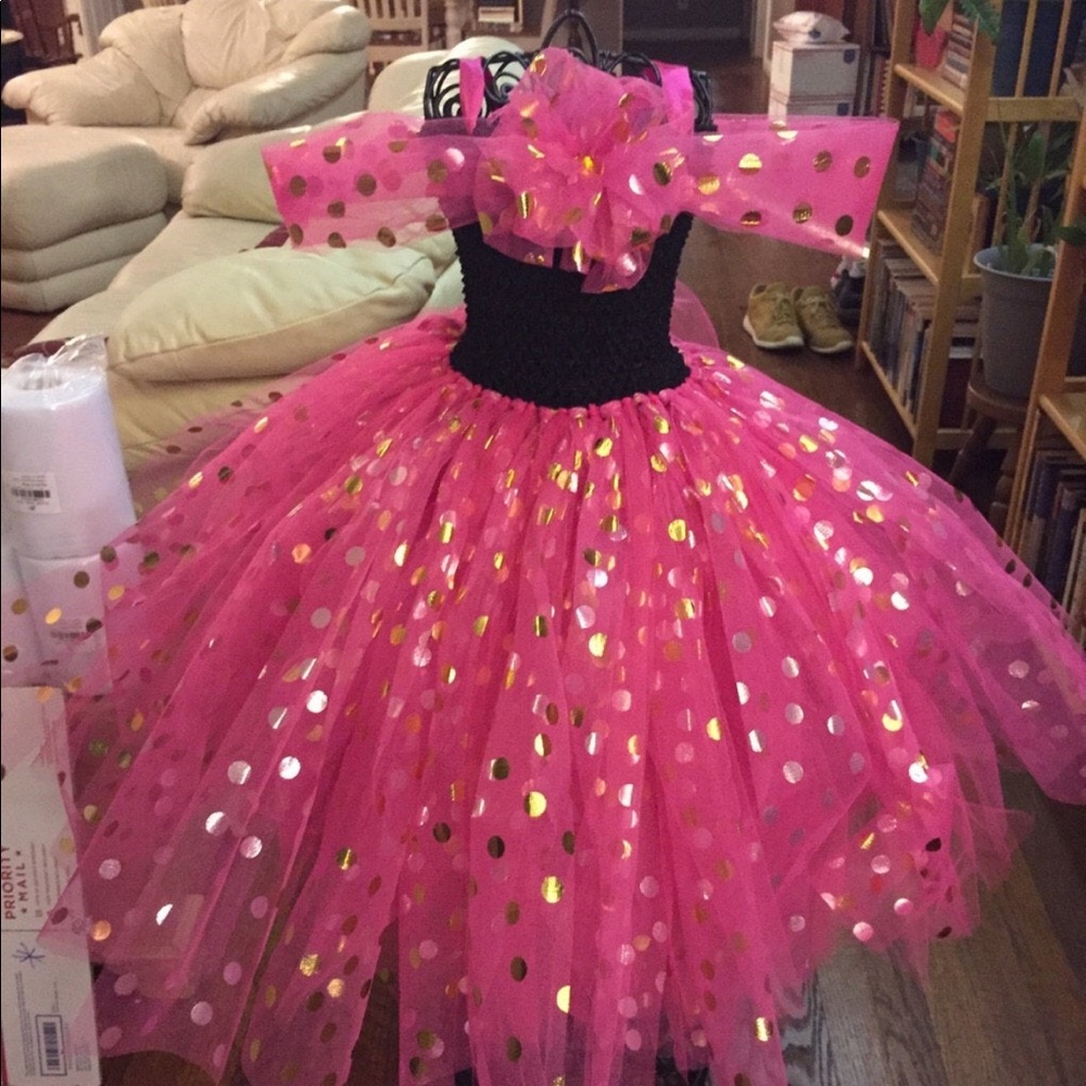 Custom made dress that was made to be Minnie Mouse
